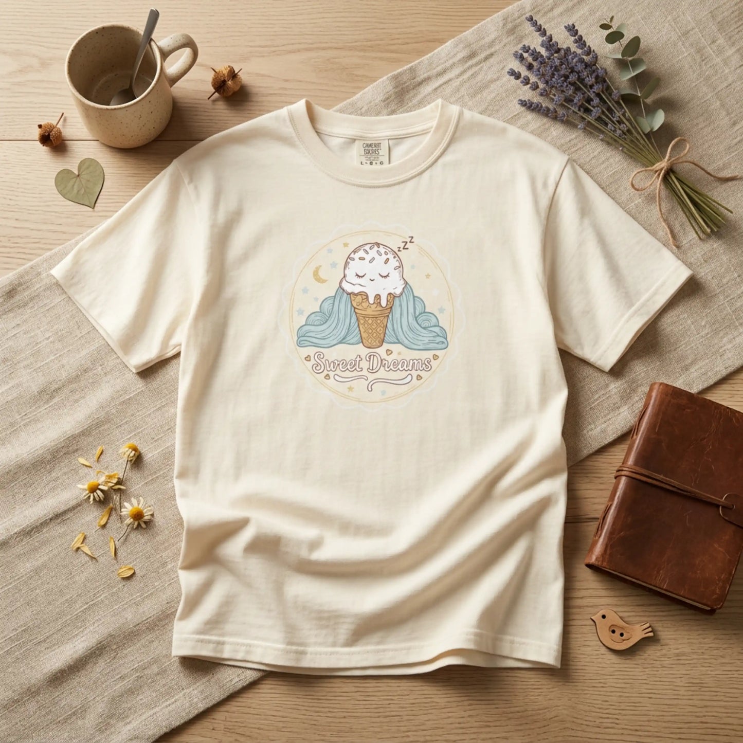 Sweet Dreams Ice Cream T-Shirt — Cute Pastel Dessert Graphic Tee