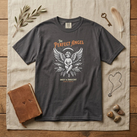 "Perfect Angel" Graphic T-Shirt — Sweet & Innocent Vintage Cherub Tee
