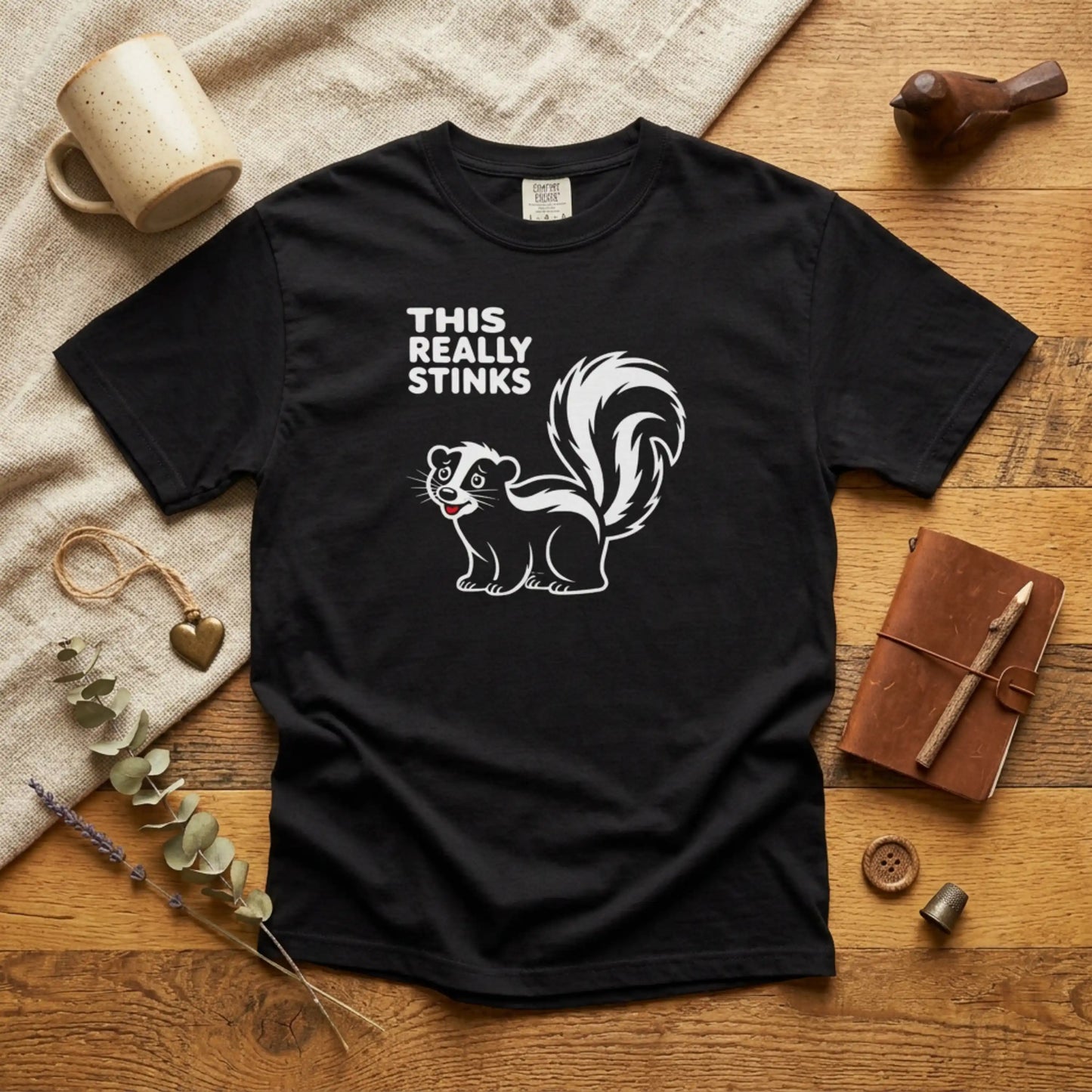 "This Really Stinks" Funny Vintage Animal Tee — Skunk Graphic T-Shirt