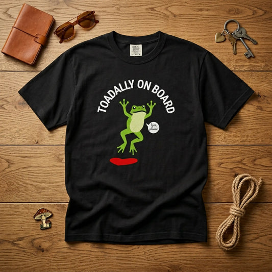 Toadally On Board T-Shirt — Cute Frog Volunteer Graphic Tee