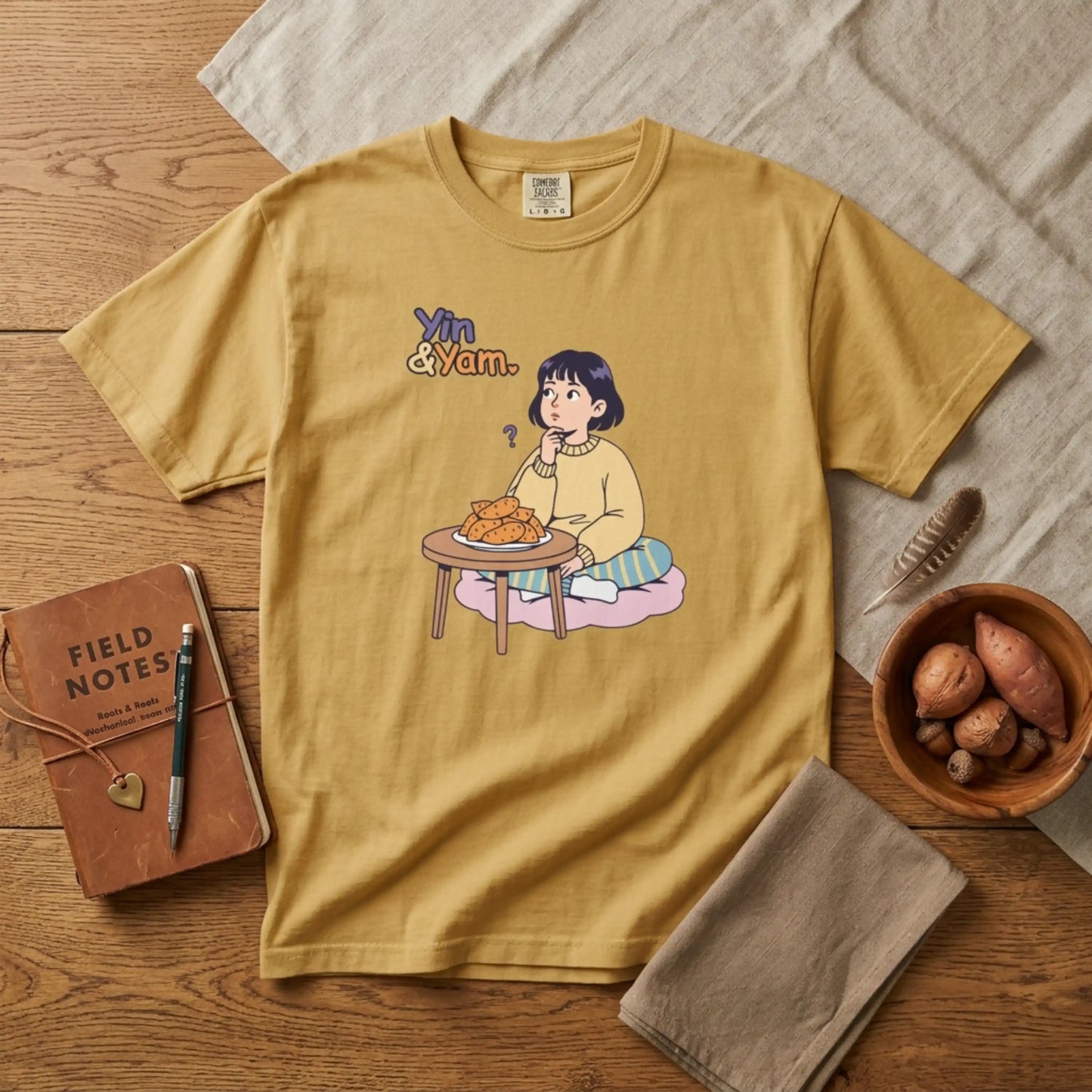 “Yin & Yam” T‑Shirt — Cute Unisex Fun Existential Snack Illustration Tee