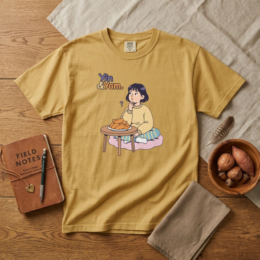 “Yin & Yam” T‑Shirt — Cute Unisex Fun Existential Snack Illustration Tee