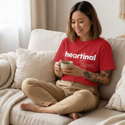 heartinal® "Heart on Your Sleeve" T-Shirt — Wordmark Logo Front with "Nutrition Facts" Back Tee