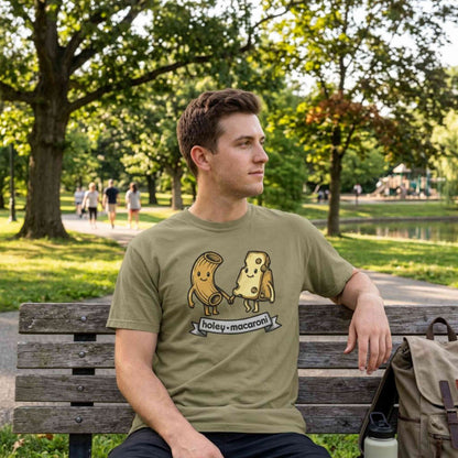 Holey Macaroni T-Shirt — Funny Mac & Cheese Graphic Vintage Tee