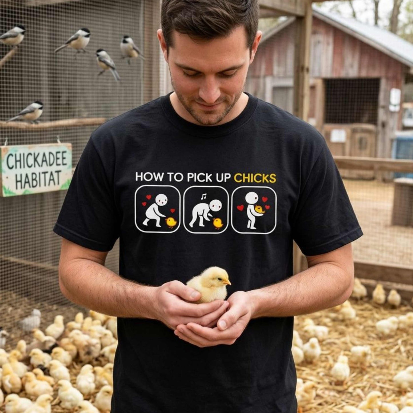 "How to Pick Up Chicks" Unisex Garment-Dyed T-shirt