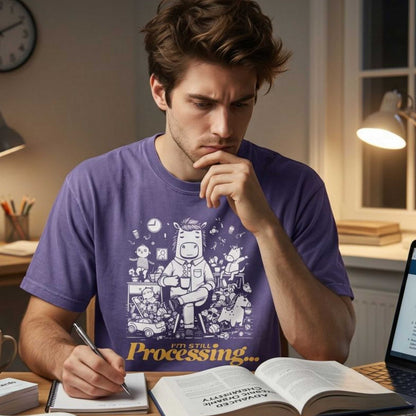 "I'm Still Processing..." T-Shirt - Funny Cartoon Techie Tee