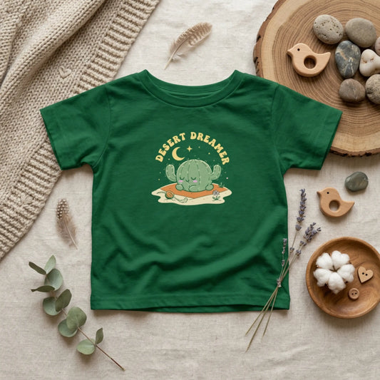 “Desert Dreamer” Infant Tee — Cute Sleeping Cactus Baby Shirt