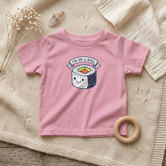 "I'm On A Roll" Infant Tee — Cute Sushi Baby Shirt