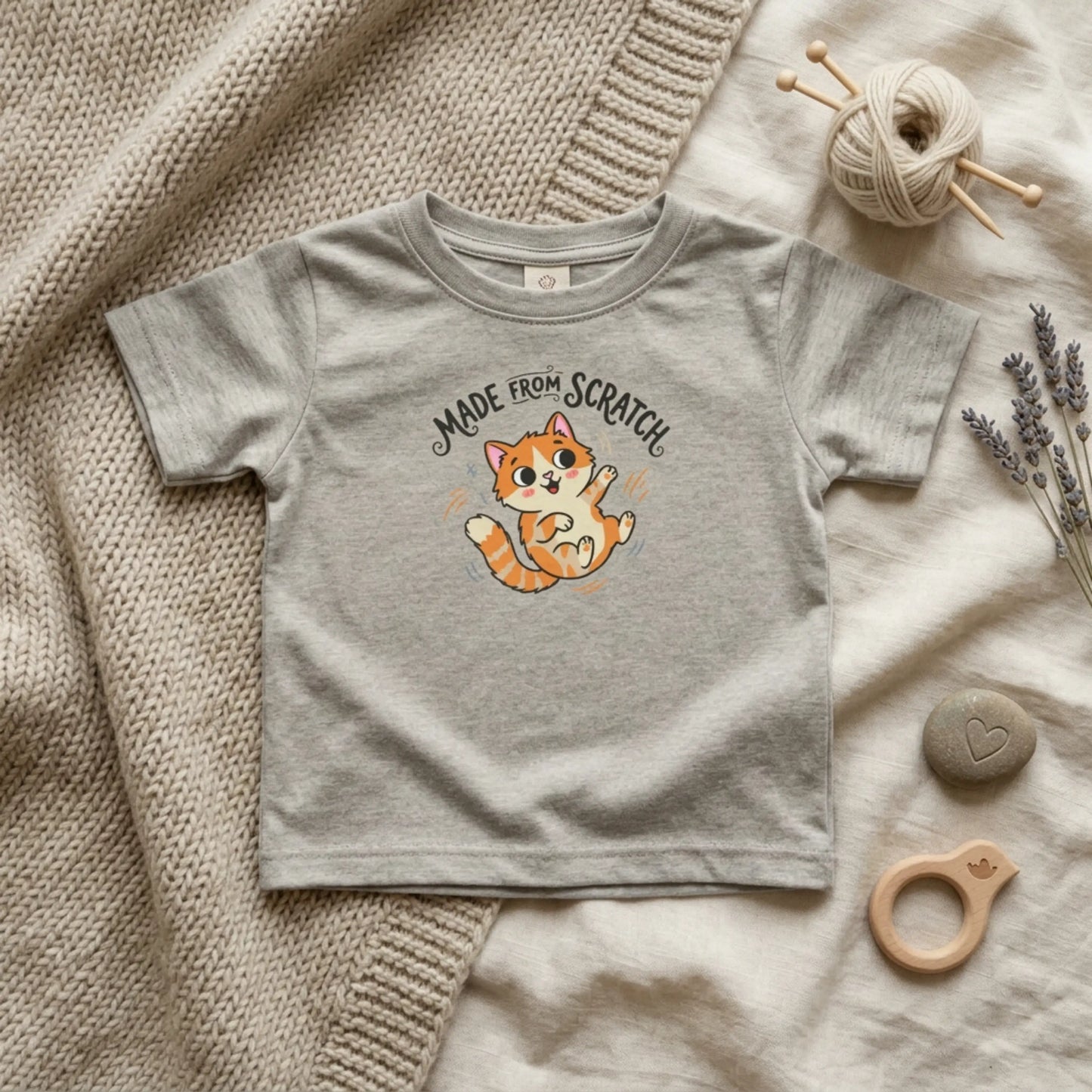 "Made From Scratch" Infant Tee — Cute Ginger Kitten Baby Shirt