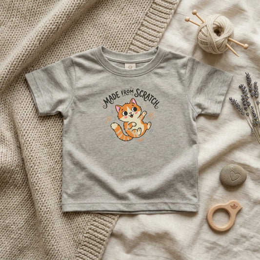 "Made From Scratch" Infant Tee — Cute Ginger Kitten Baby Shirt