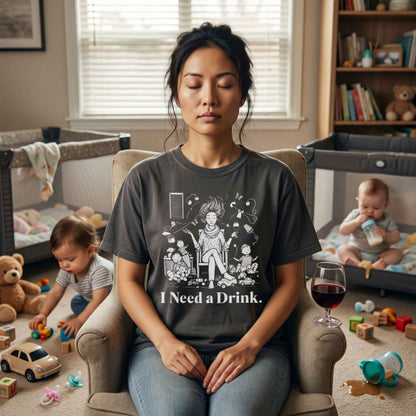 I Need a Drink T-Shirt — Funny Mom Relaxation Graphic Tee