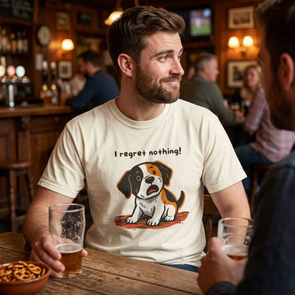 "I Regret Nothing" Unisex Tee - Funny Puppy T-Shirt