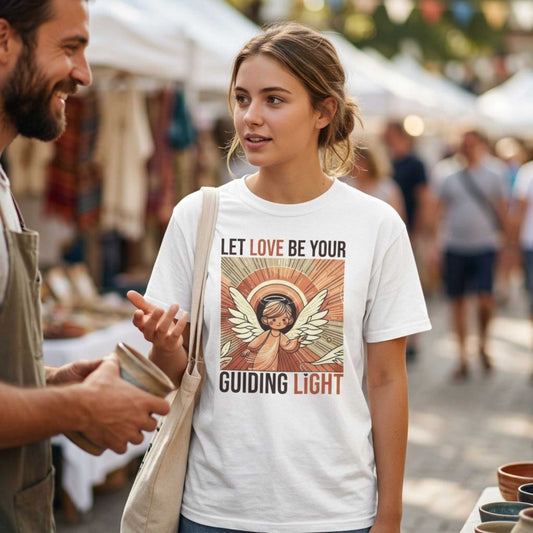 Let Love Be Your Guiding Light T-Shirt — Angelic Inspirational Graphic Tee