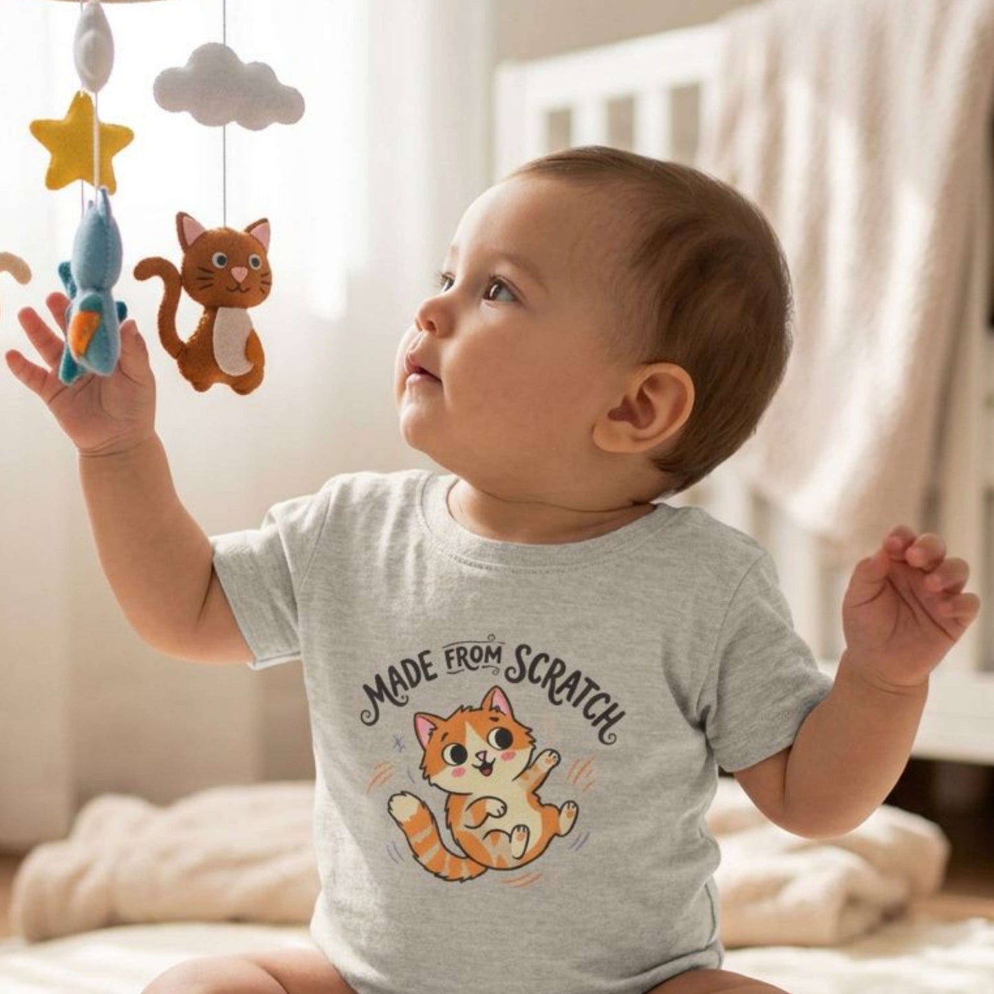 "Made From Scratch" Infant Tee — Cute Ginger Kitten Baby Shirt