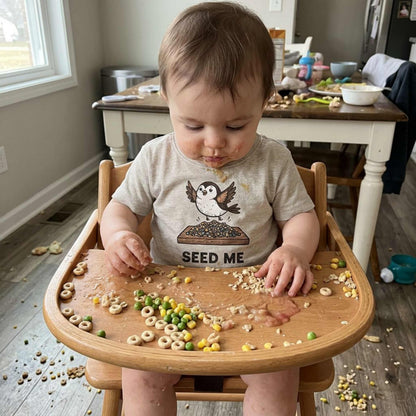 "Seed Me" Infant Tee — Cute Hungry Baby Bird Graphic Shirt