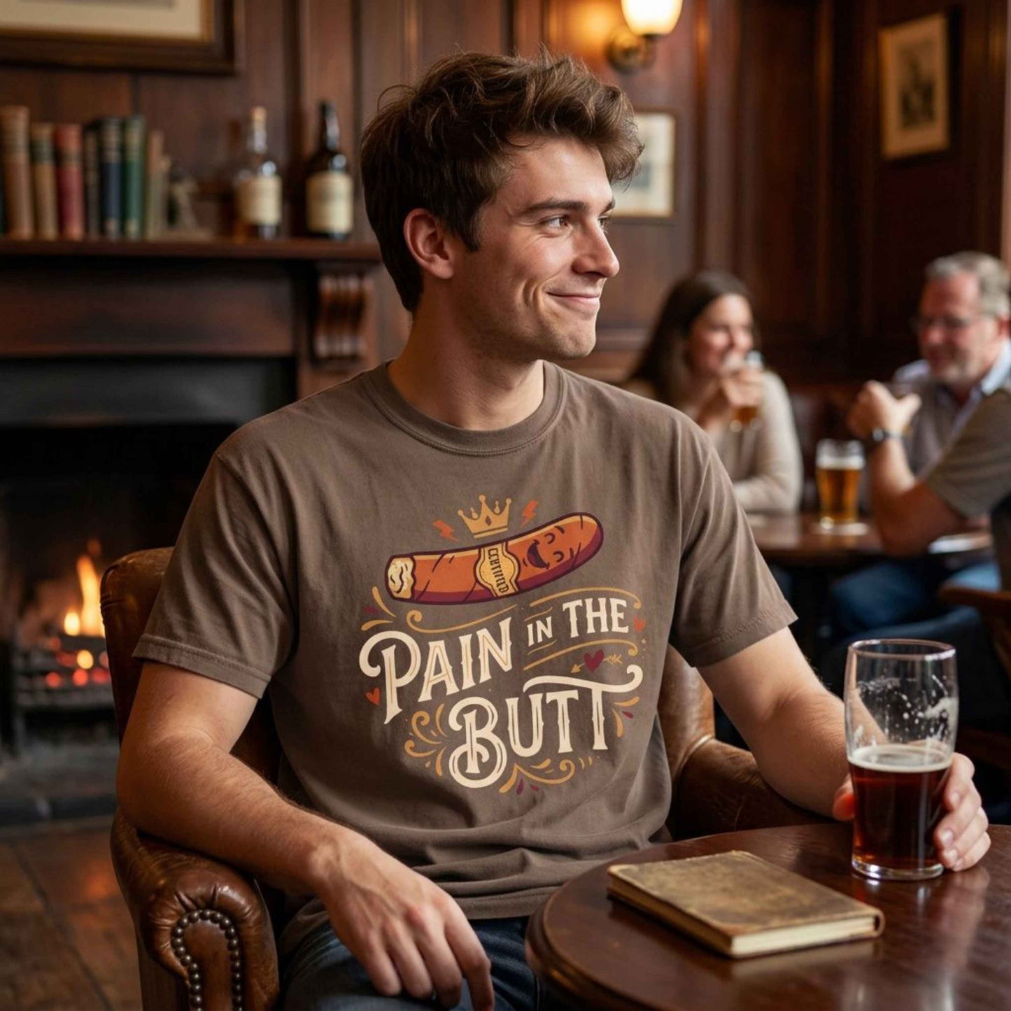 Certified Royal “Pain in the Butt” T‑Shirt — Cigar Pun Graphic Tee
