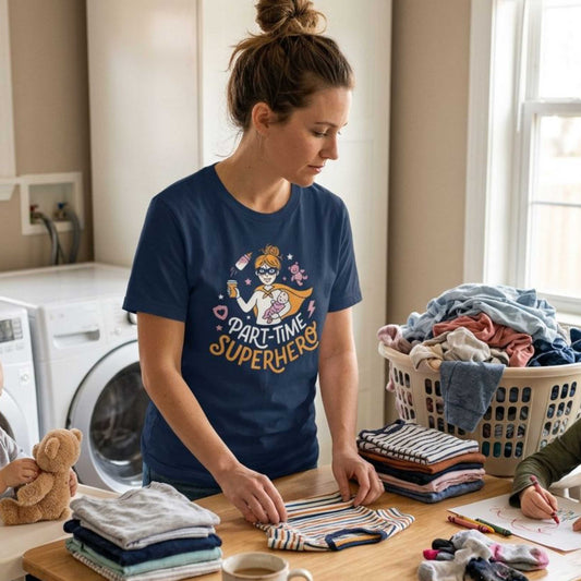Part-Time Superhero Mom T-Shirt — Cute Nursing & Momlife Graphic Tee