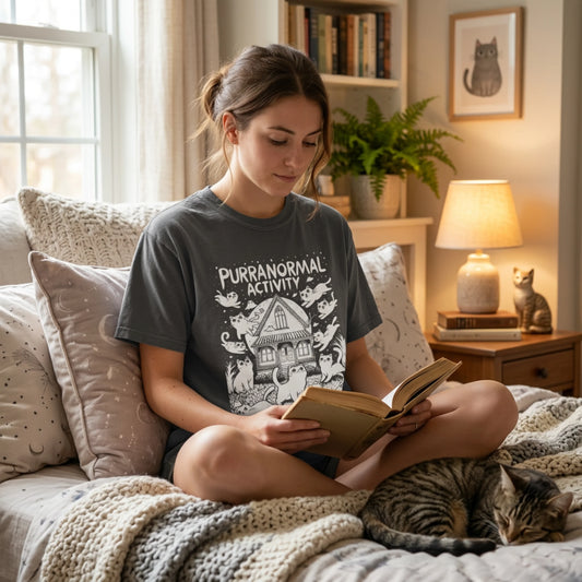 "Purranormal Activity" Cat T-Shirt — Spooky Paranormal Cat Lovers Graphic Tee
