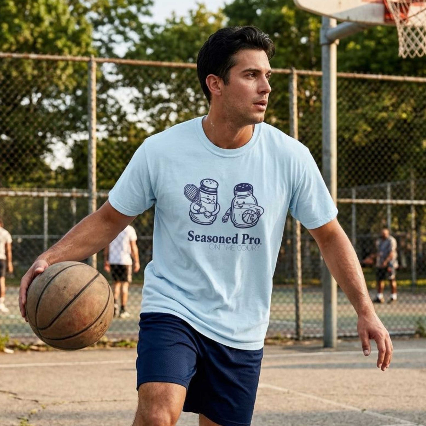 "Seasoned Pro on the Court" T-Shirt — Cute Salt & Pepper Shakers Athletic Graphic Tee