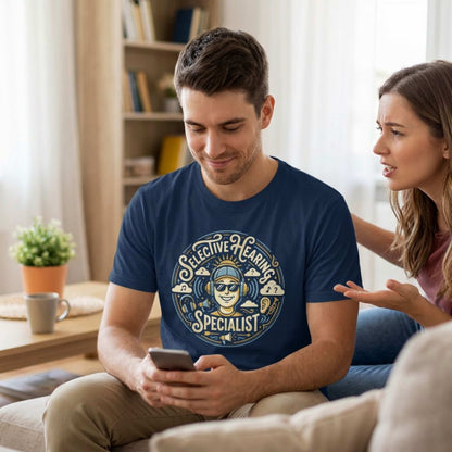 Selective Hearing Specialist T-Shirt — Funny Earbuds Graphic Tee