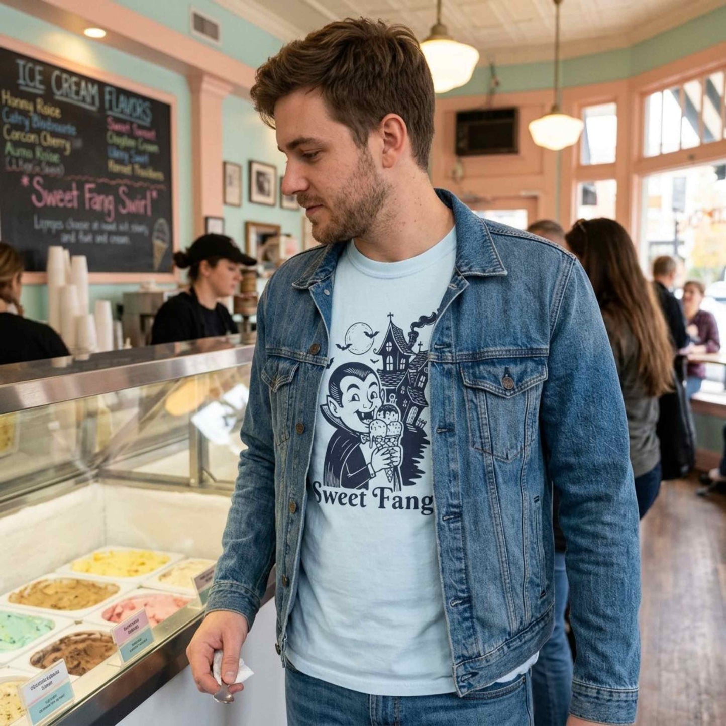 "Sweet Fang" Vampire Ice Cream Tee —  Halloween Graphic T-Shirt