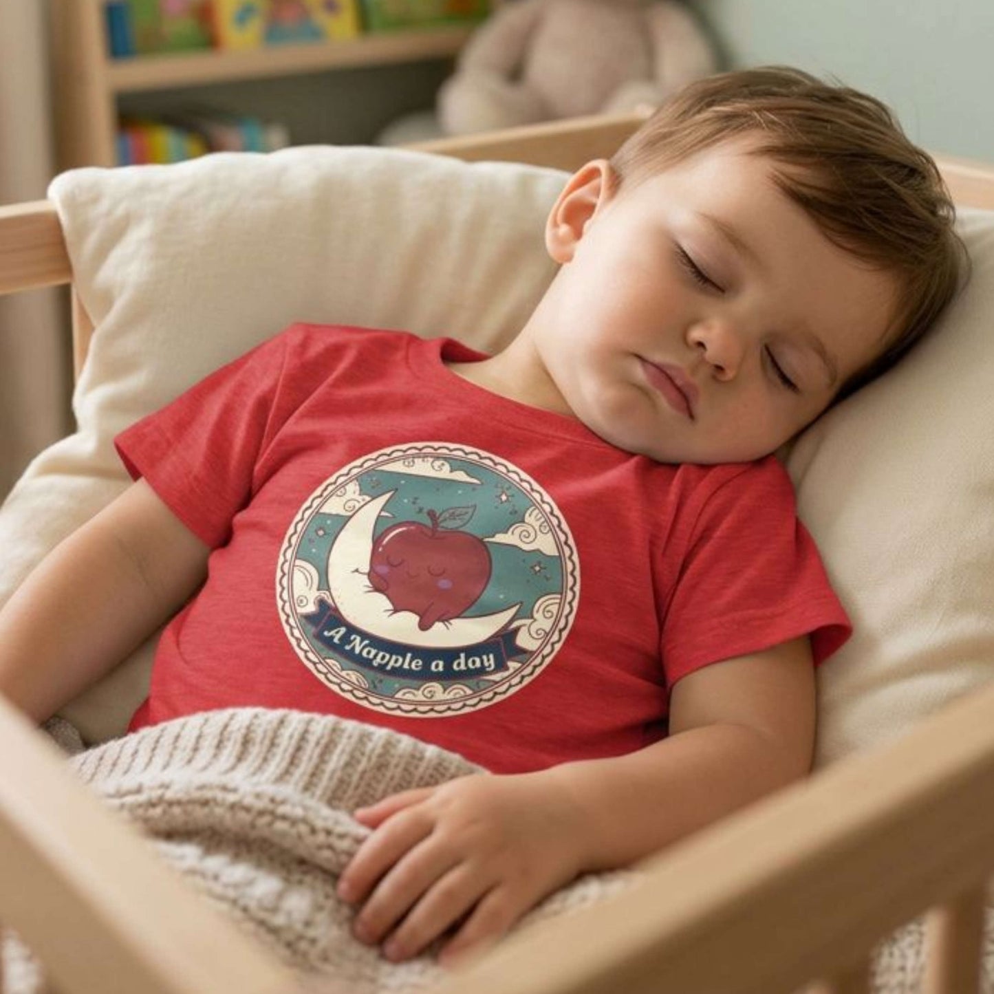 “A Napple a Day” Toddler Tee — Cute Apple Nap Graphic Kids Shirt