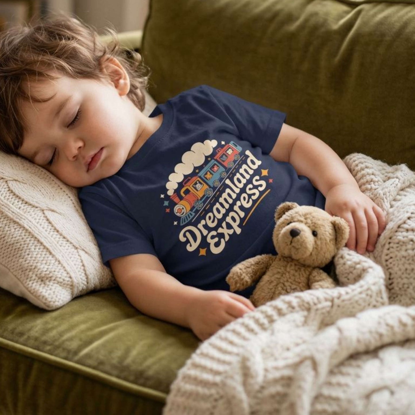 "Dreamland Express" Toddler Tee — Cute Train Kids Graphic T-Shirt