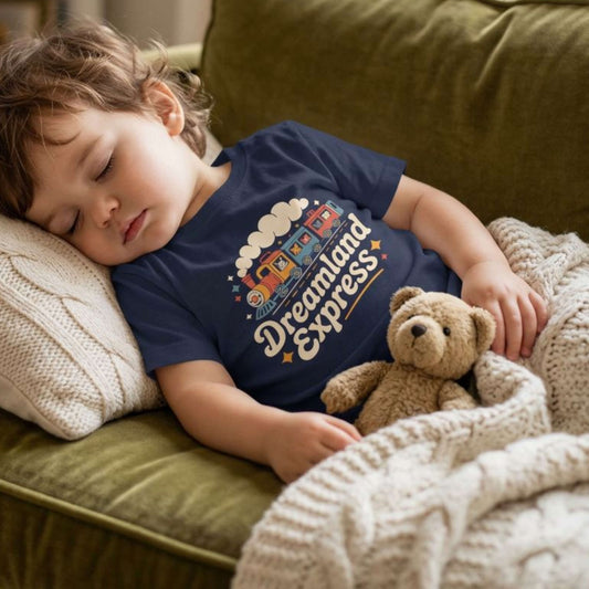 "Dreamland Express" Toddler Tee — Cute Train Kids Graphic T-Shirt