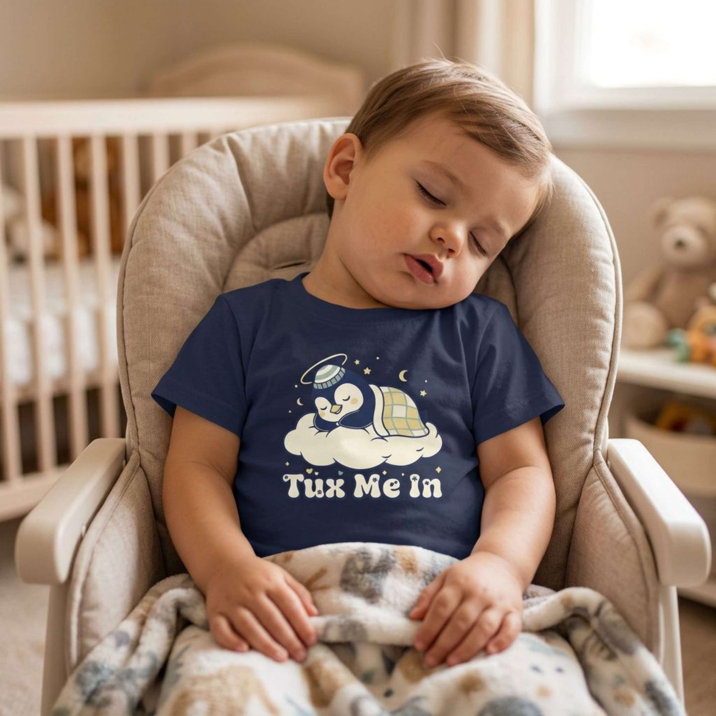'Tux Me In' Toddler Tee —  Sleepy Penguin Short Sleeve Kids Shirt