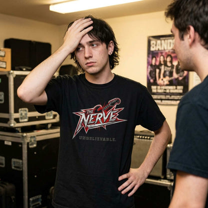 "The Nerve: Unbelievable" Graphic T-Shirt — Funny Classic Rock Logo Tee