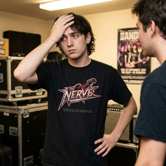 "The Nerve: Unbelievable" Graphic T-Shirt — Funny Classic Rock Logo Tee
