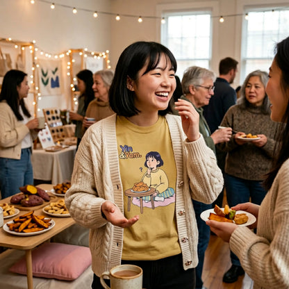 “Yin & Yam” T‑Shirt — Cute Unisex Fun Existential Snack Illustration Tee