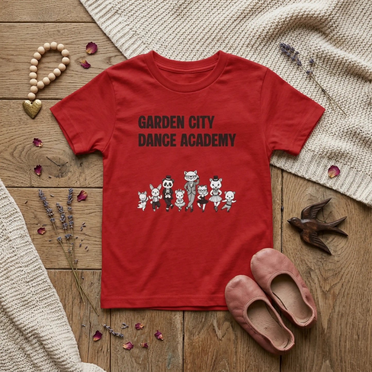 "Garden City Dance Academy" Youth Tee — Kids Dance Club Cartoon Dancers T-Shirt