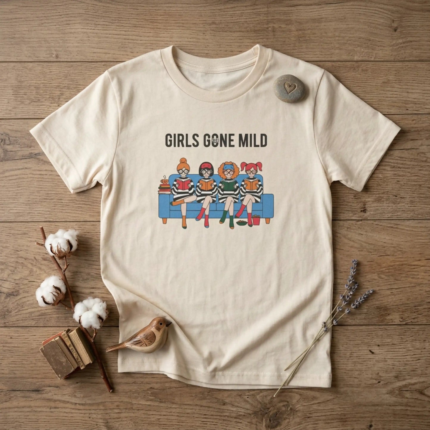 "Girls Gone Mild" Youth Tee – Cute Reading Club Graphic T-Shirt