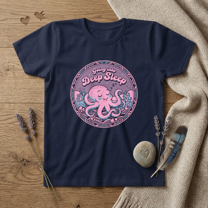 "Going Into Deep Sleep" Youth Tee — Cute Octopus Underwater Graphic Shirt