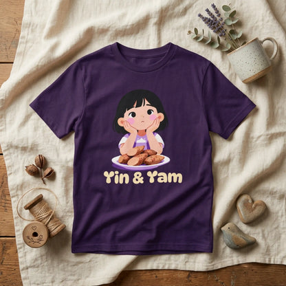 "Yin & Yam" Youth Tee — Cute Girl Sweet Potato Graphic Kids T‑Shirt