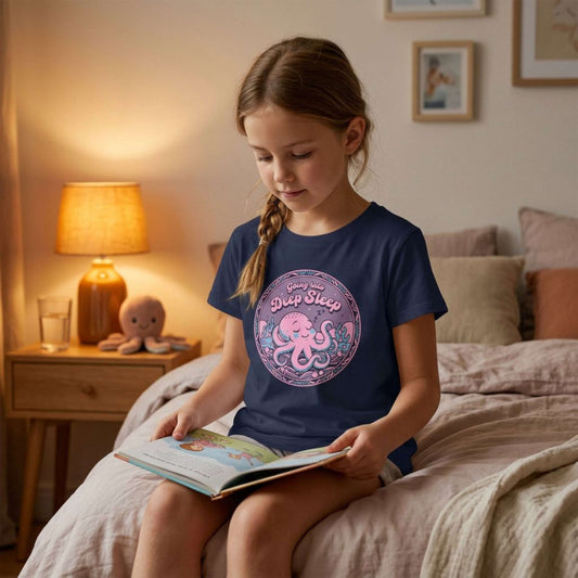 "Going Into Deep Sleep" Youth Tee — Cute Octopus Underwater Graphic Shirt