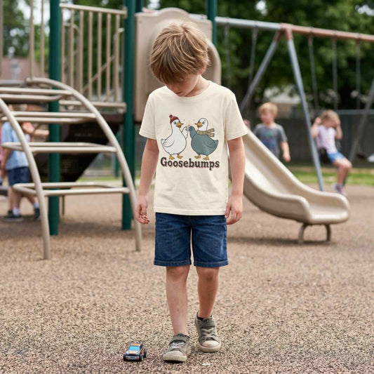 "Goosebumps" Youth Tee - Cute Winter Geese Kids Shirt