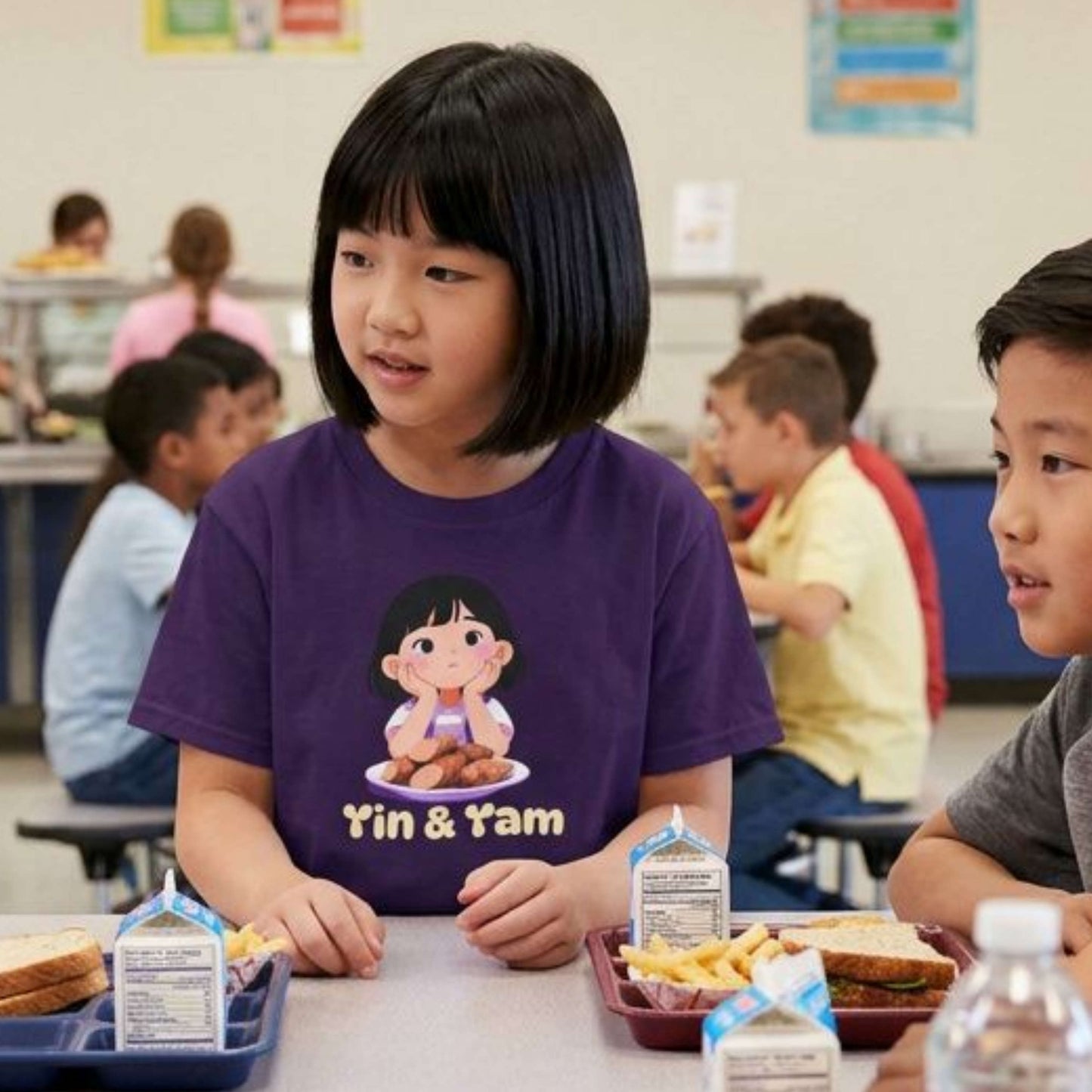 "Yin & Yam" Youth Tee — Cute Girl Sweet Potato Graphic Kids T‑Shirt
