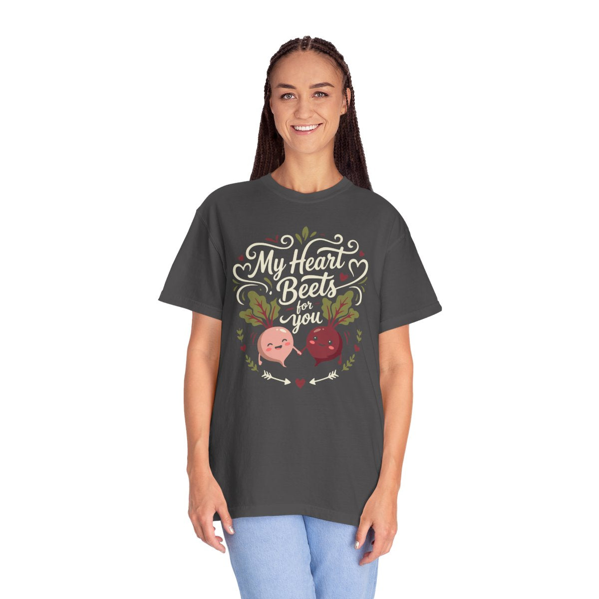“My Heart Beets for You” T-Shirt — Cute Veggie Valentine Beet Couple Graphic Tee