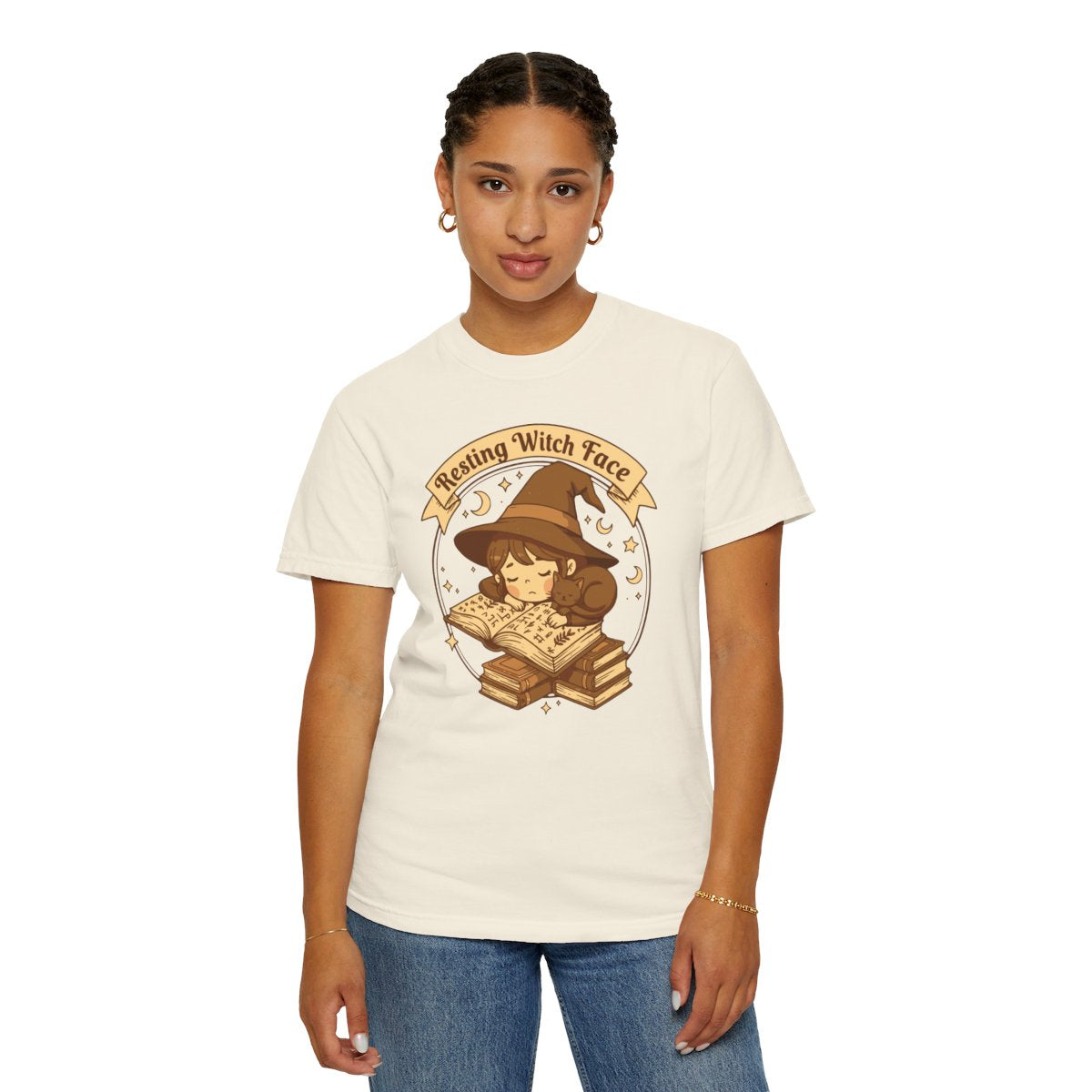 Resting Witch Face T-Shirt — Cute Witch Sleeping Graphic Tee
