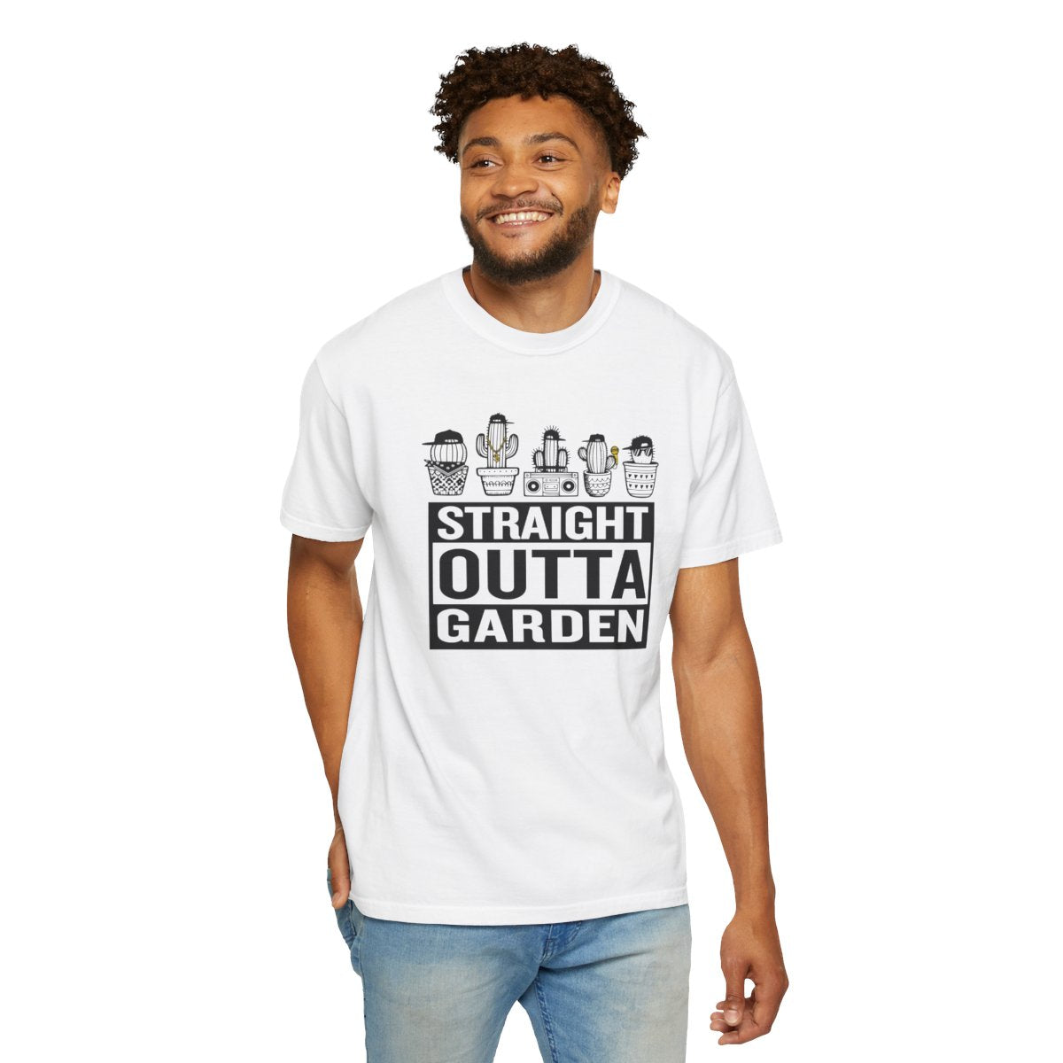 "Straight Outta Garden" T-Shirt — Old School Hip Hop Plant Lover Tee