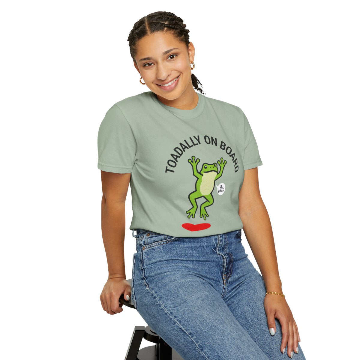 Toadally On Board T-Shirt — Cute Frog Volunteer Graphic Tee